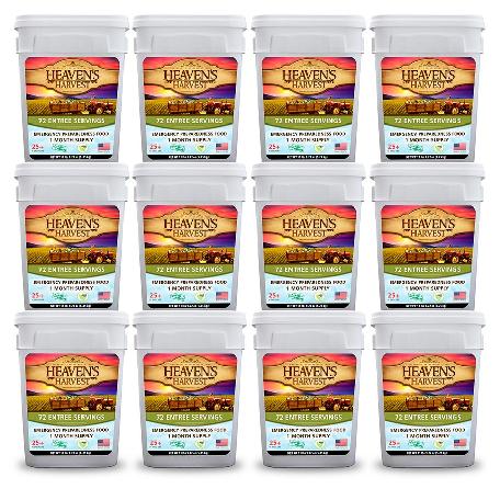Entree Bucket  - 12 Pack - Emergency Survival Food Kit