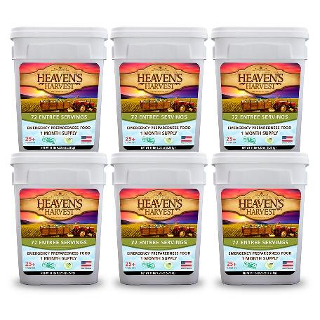 Entree Bucket  - 6 Pack - Emergency Survival Food Kit