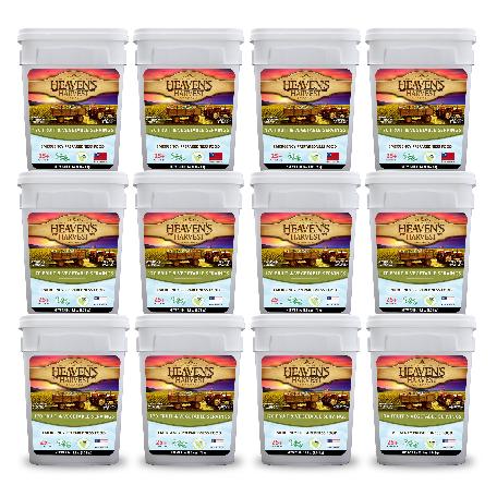 Fruit & Vegetable Bucket - 12 Pack - Emergency Survival Food Kit