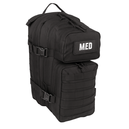 Tactical Trauma & First Aid Backpack w/Adv Bleeding Control, designed for high-threat environments and severe trauma.