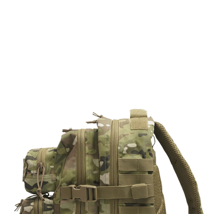 Tactical Trauma & First Aid Backpack w/Adv Bleeding Control in camo design, ideal for high-threat environments.