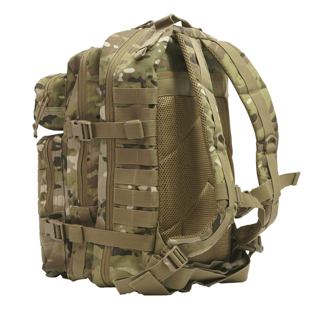 Tactical Trauma & First Aid Backpack w/Adv Bleeding Control in camouflage patterns, designed for emergency medical use.