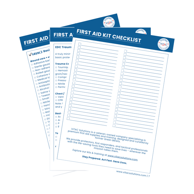 The Ultimate First Aid Kit - printable 7-page checklist for emergency preparedness.