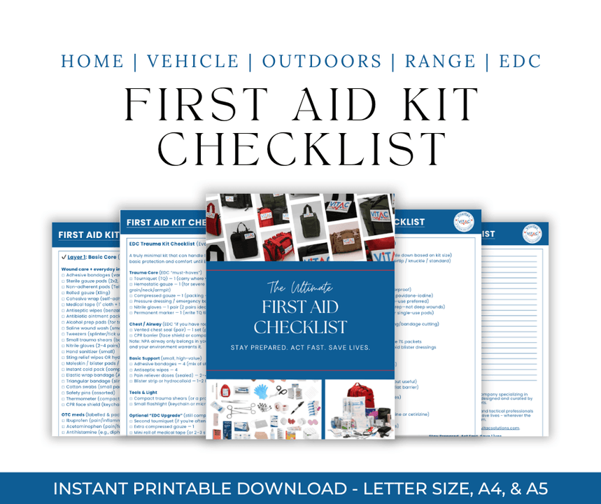 The Ultimate First Aid Kit Checklist | Printable PDF – ViTAC Solutions