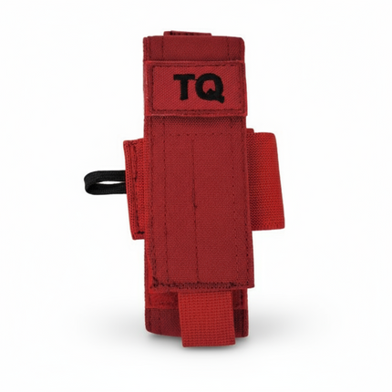 Red wrist support with 'TQ' branding on a white background